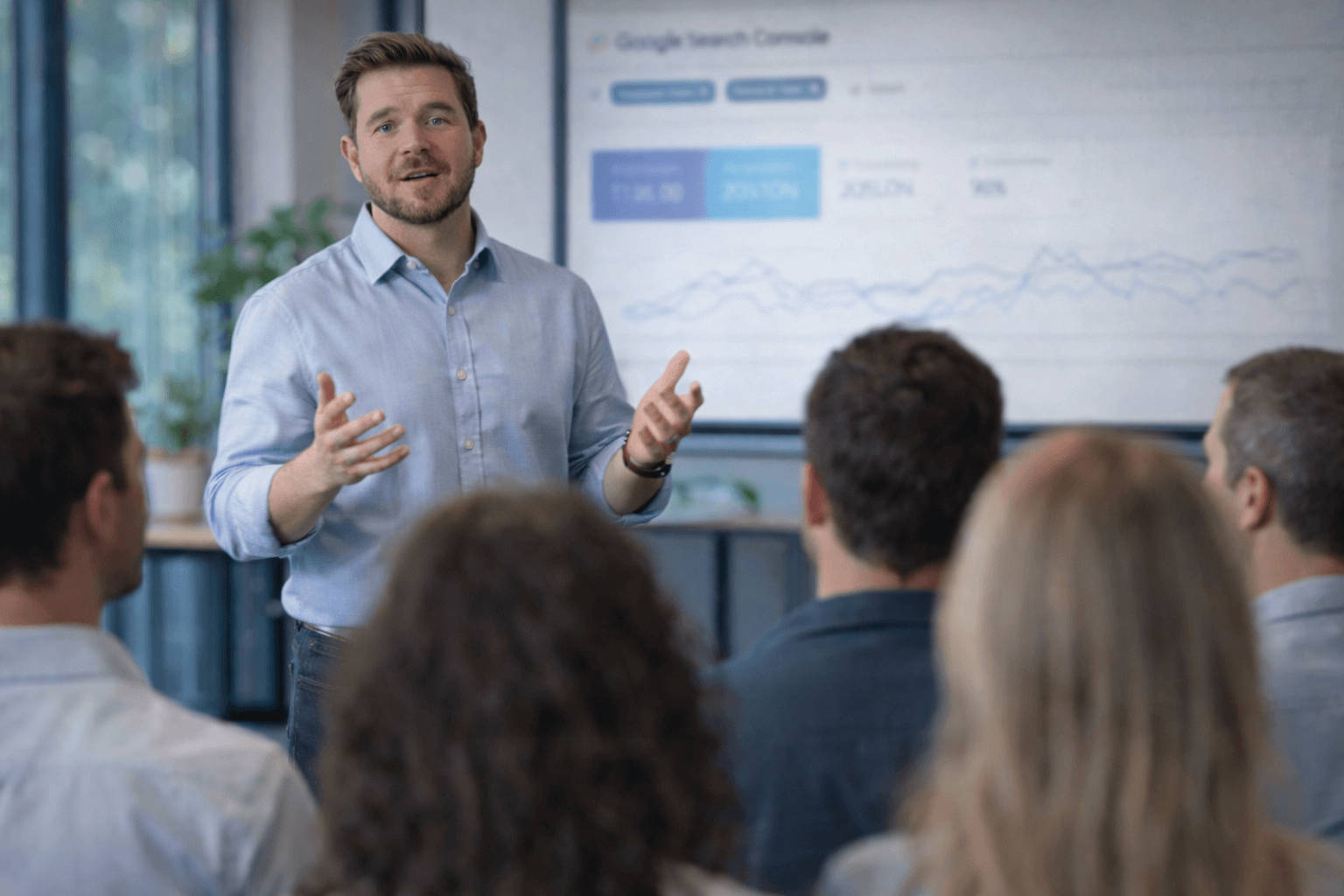 Oliver Menzel bei einer Schulung interner Marketingteams in KI-Tools