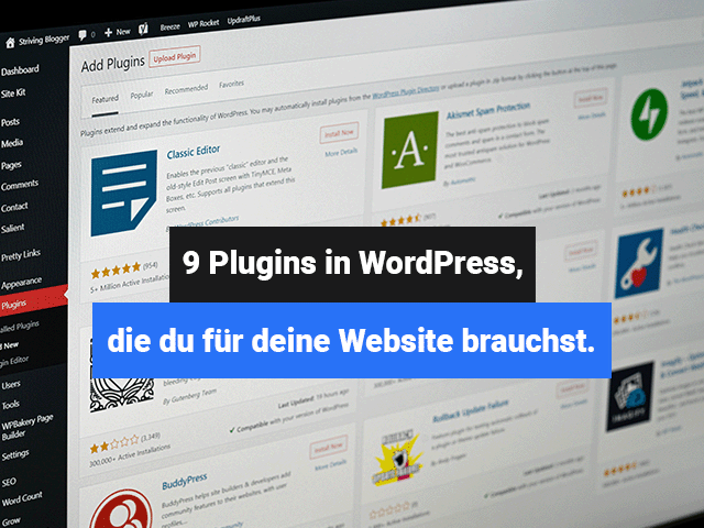 9 Plugins in WordPress, die du für deine Website brauchst. Oliver Menzel.